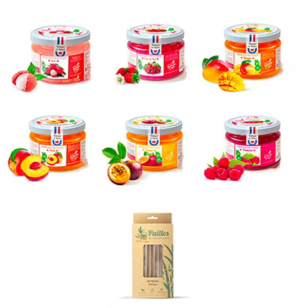 6 pots de 240g de bubble Tea + 1 boite de 50 pailles offert